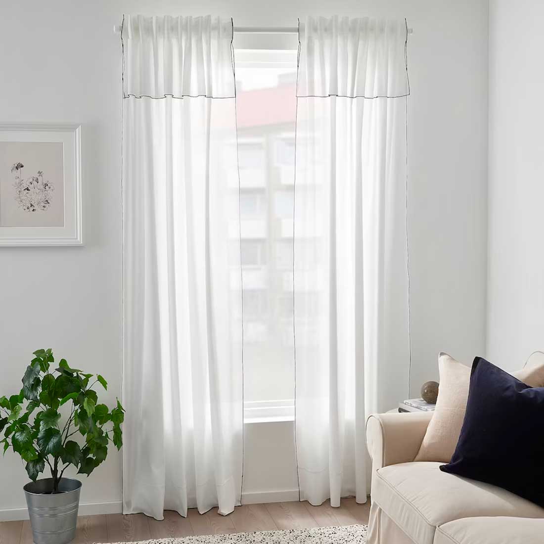 Moalisa curtains 1 pair pale